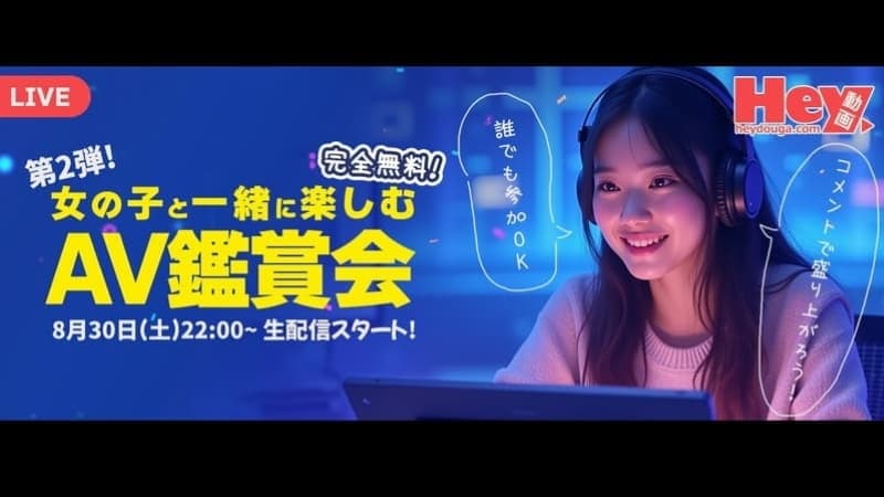 【Hey 動画 × DXLIVE】コラボ配信企画「チャットレディと一緒に AV を見る夜」